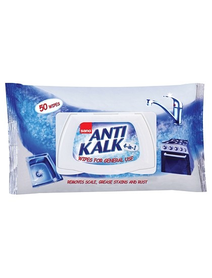 SANO ANTI KALK WIPES UNIVERSAL 4 in 1 50 buc.